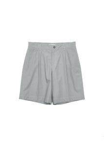 cotton straight shorts, blue