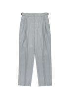 men's cotton two tuck straight pants, blue - Image 1
