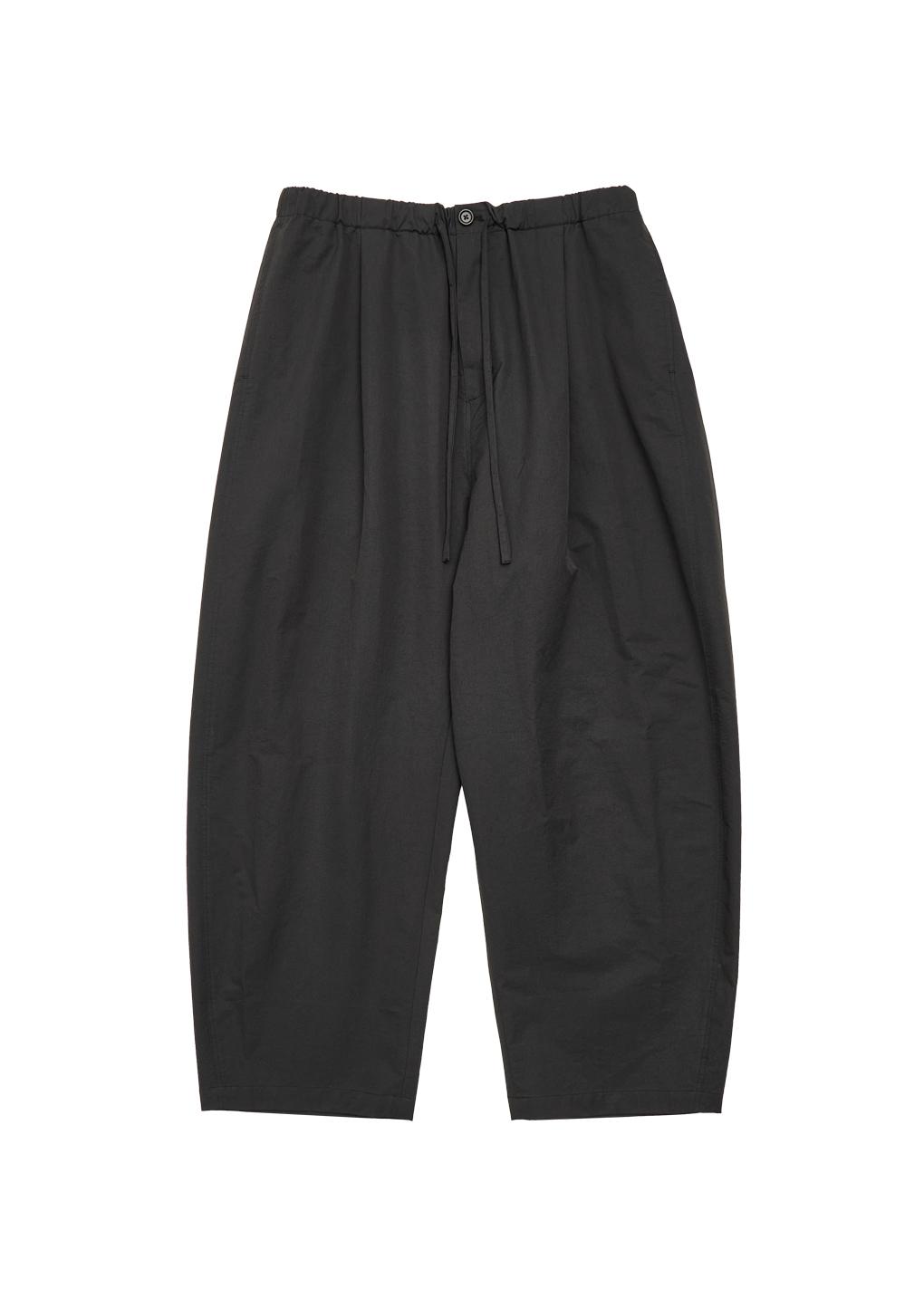 cotton nylon banding pants, black