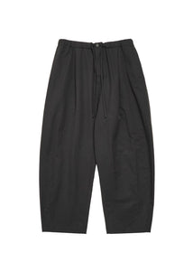 cotton nylon banding pants, black