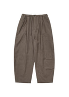 cotton nylon banding pants, brown - Image 1