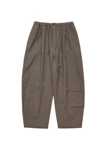 cotton nylon banding pants, brown