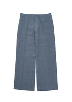 linen flared pants, blue - Image 1