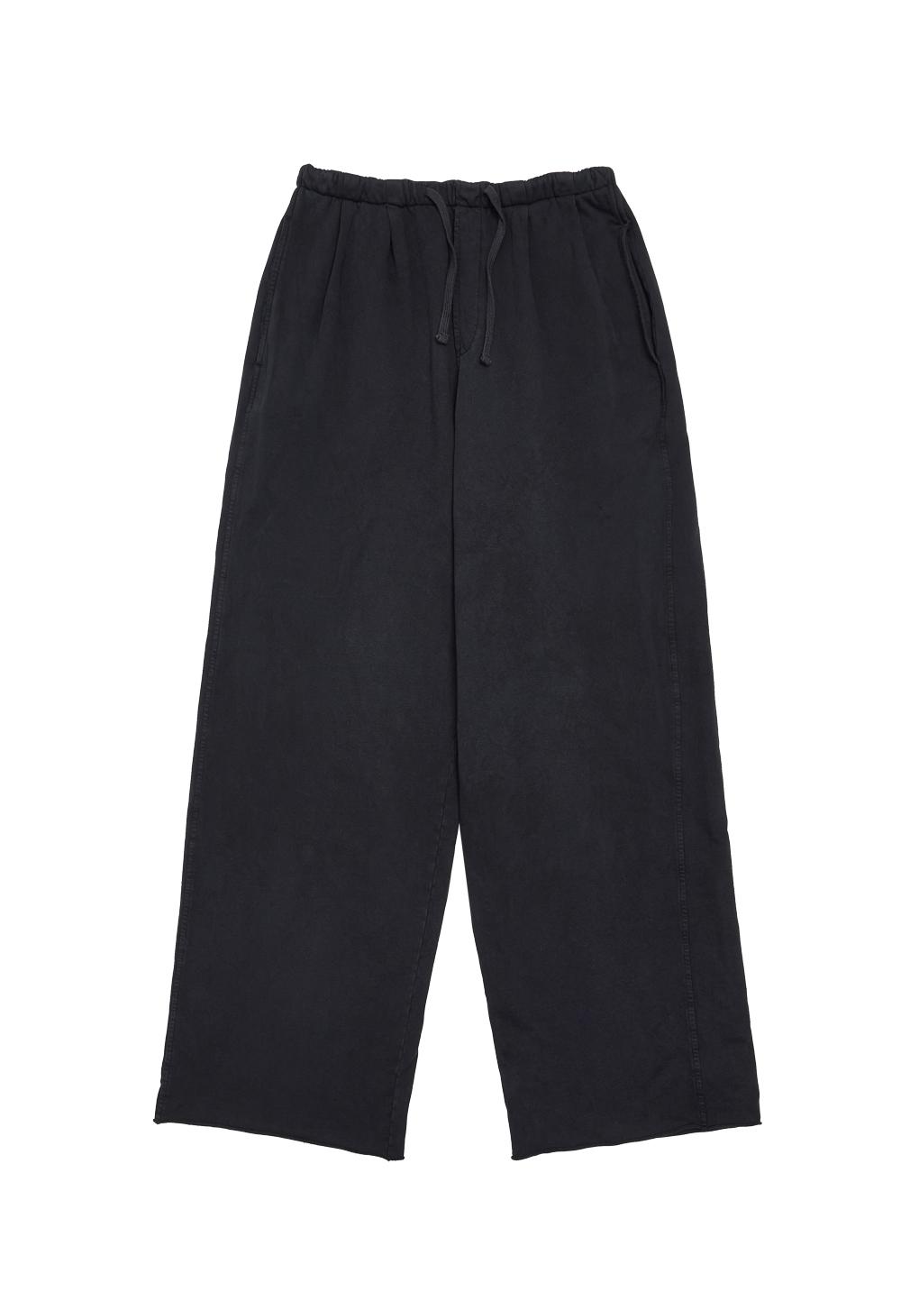 garment dyed banding pants, black