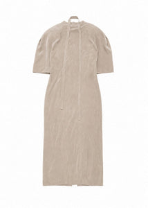 cupro raglan dress, beige