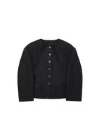 curved silhouette jacket, black - Image 1