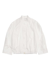 cotton nylon blouson, white