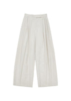 three tuck banding pants, beige - Image 1
