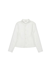 sheer slim shirt, white