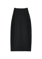 zip curved skirt, black - Image 1