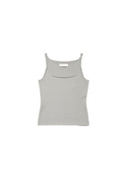 sleeveless knit top, beige - Image 1
