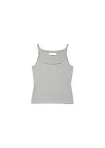 sleeveless knit top, beige