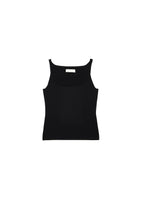 sleeveless knit top, black - Image 1