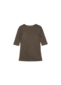 round short sleeve t-shirt, brown