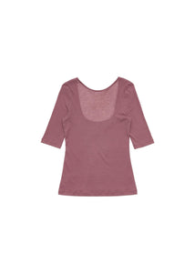 round short sleeve t-shirt, wine