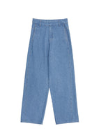 curved seam denim, blue - Image 1