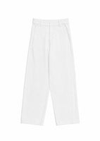 curved seam denim, white - Image 1