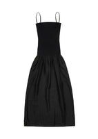 silky knit maxi dress, black - Image 1