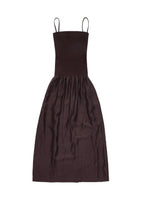 silky knit maxi dress, burgundy - Image 1