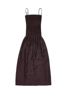 silky knit maxi dress, burgundy