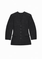 silk drape jacket, black - Image 1