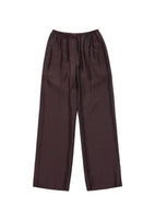 silky banding pants, burgundy - Image 1