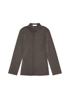 jersey drape shirt, brown - Image 1