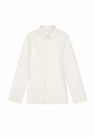 jersey drape shirt, ivory - Image 1