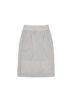 silky midi skirt, silver - Image 1