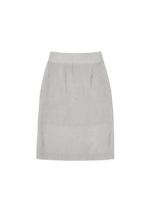 silky midi skirt, silver