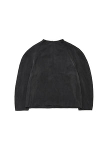 women's raglan cupro top, charcoal