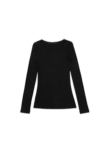 round t-shirt, black