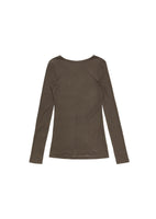 round t-shirt, brown - Image 1