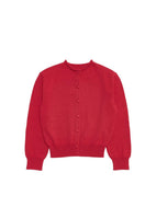 basic cotton cardigan, red - Image 1