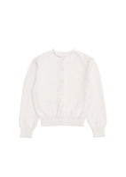 basic cotton cardigan, white - Image 1