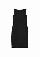 silk drape dress, black - Image 1