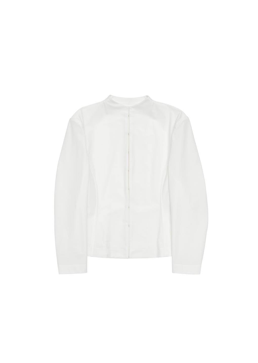 pintuck slim jacket, white