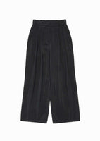 women's cupro two tuck wide pants, black - Image 1