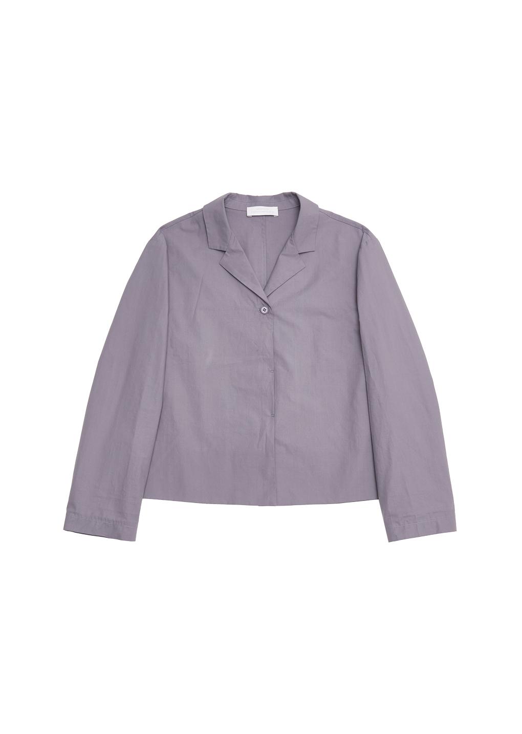 open collar shirt, violet