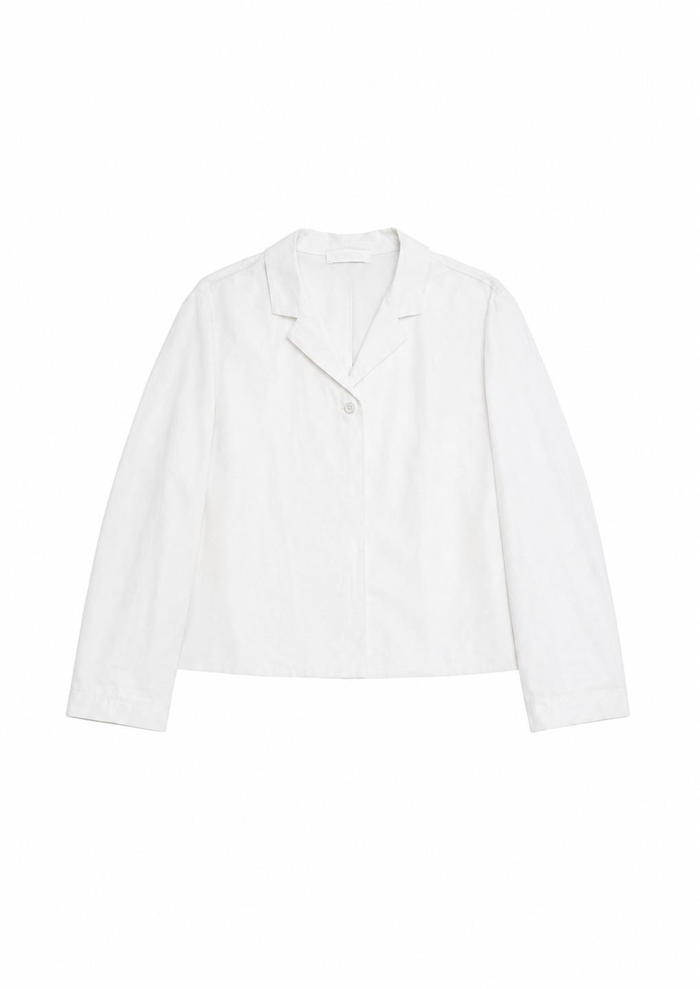 open collar shirt, white