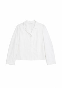 open collar shirt, white