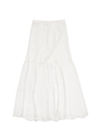 sheer silk flare skirt, white - Image 1