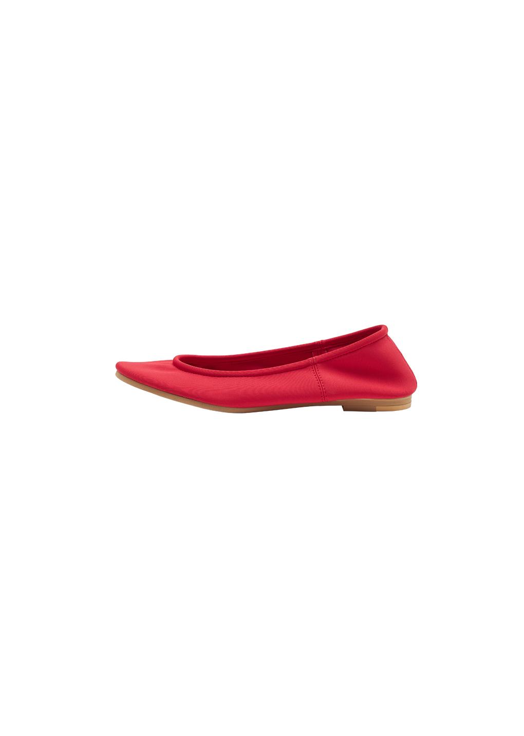 neoprene flats, red