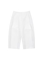 curved capri pants, white - Image 1