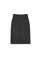 wool midi skirt, charcoal - Image 1