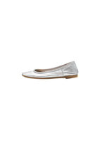 lambskin flats, silver - Image 1