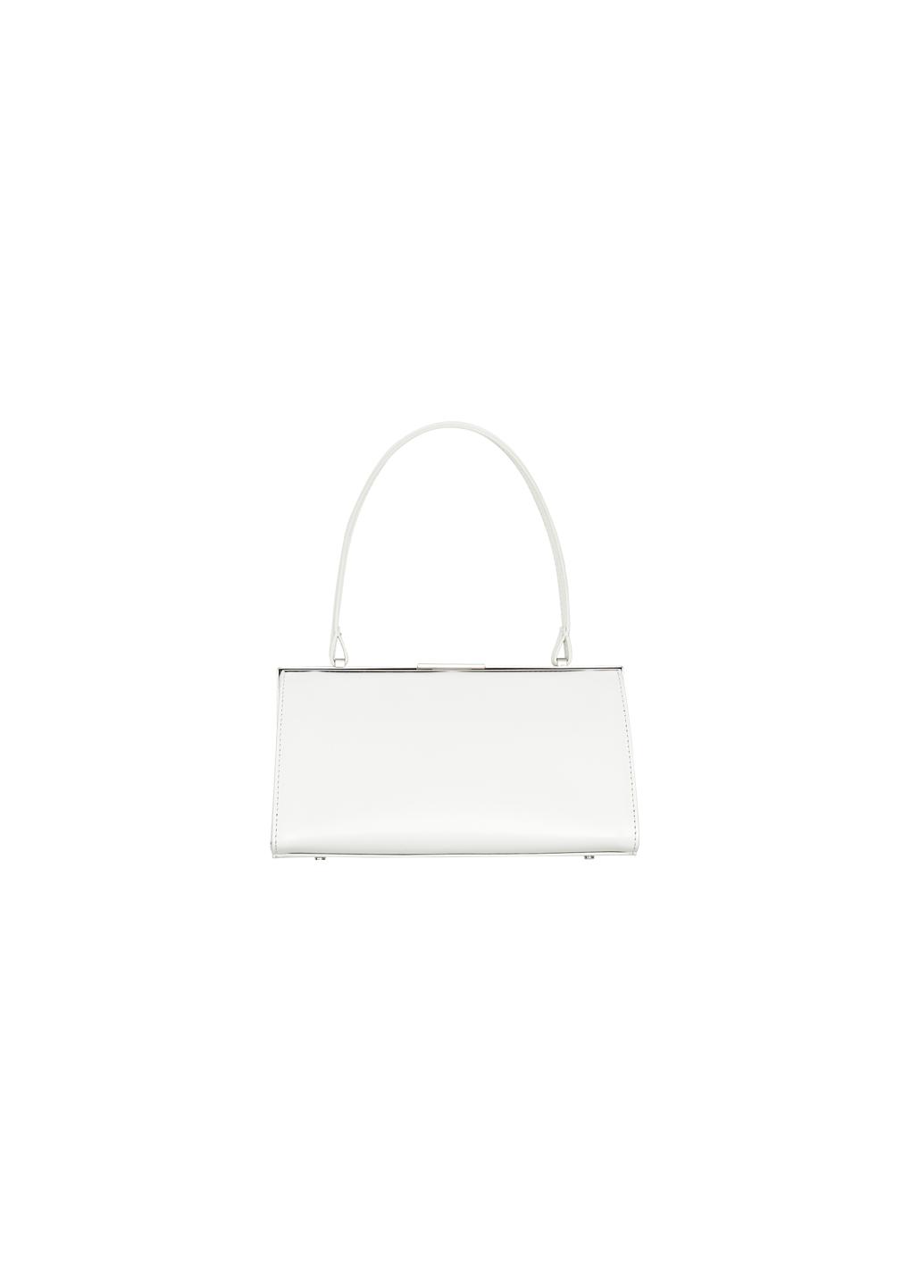low frame bag, white