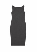 jersey drape dress, brown - Image 1