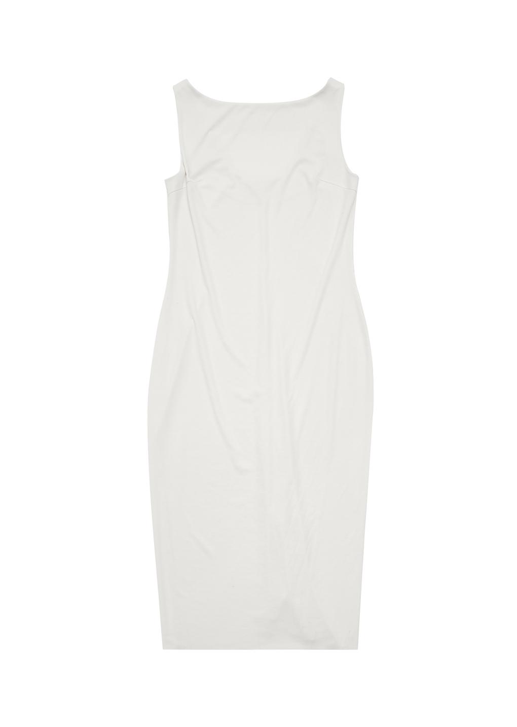 jersey drape dress, ivory