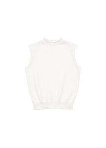 basic cotton vest, white